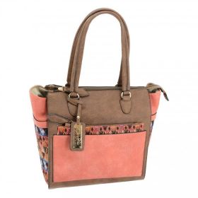 Aztec Concealed Carry Handbag (Color: Coral)
